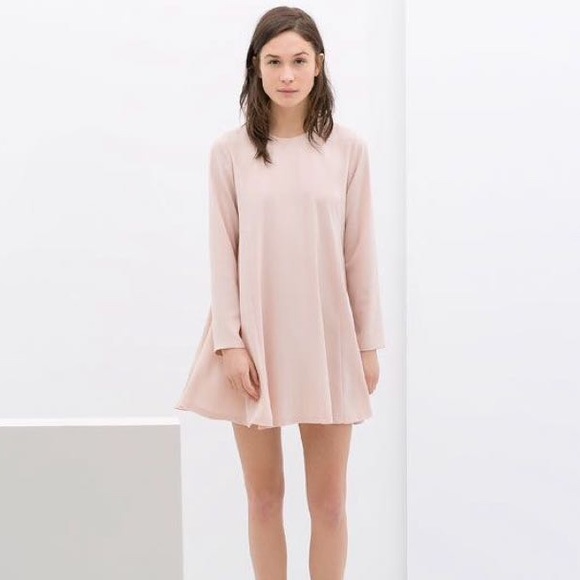 Zara Dresses & Skirts - Zara Woman Pink Silky Swing Dress sz XS